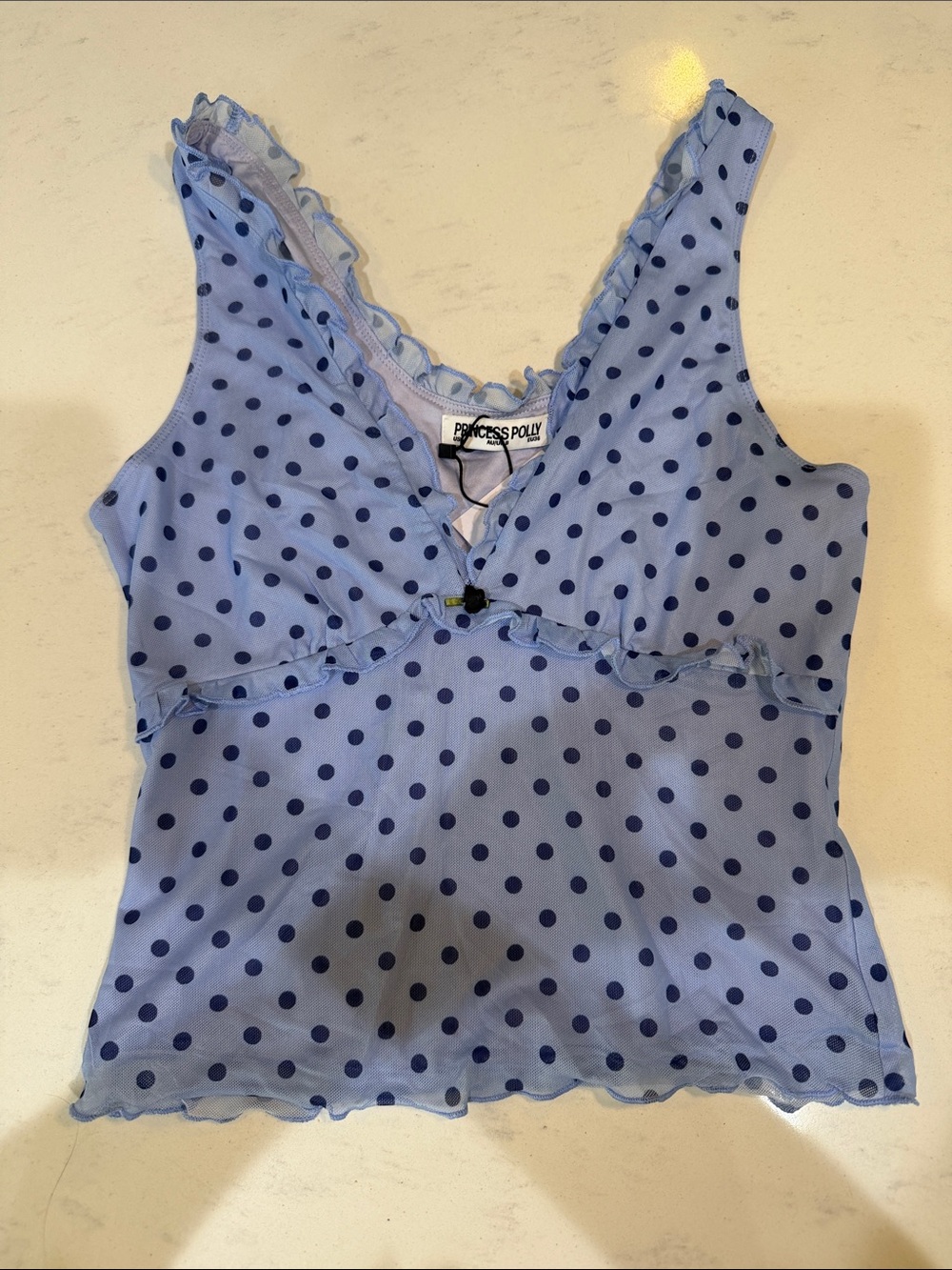 Princess Polly Azira Frill Polka Dot Top